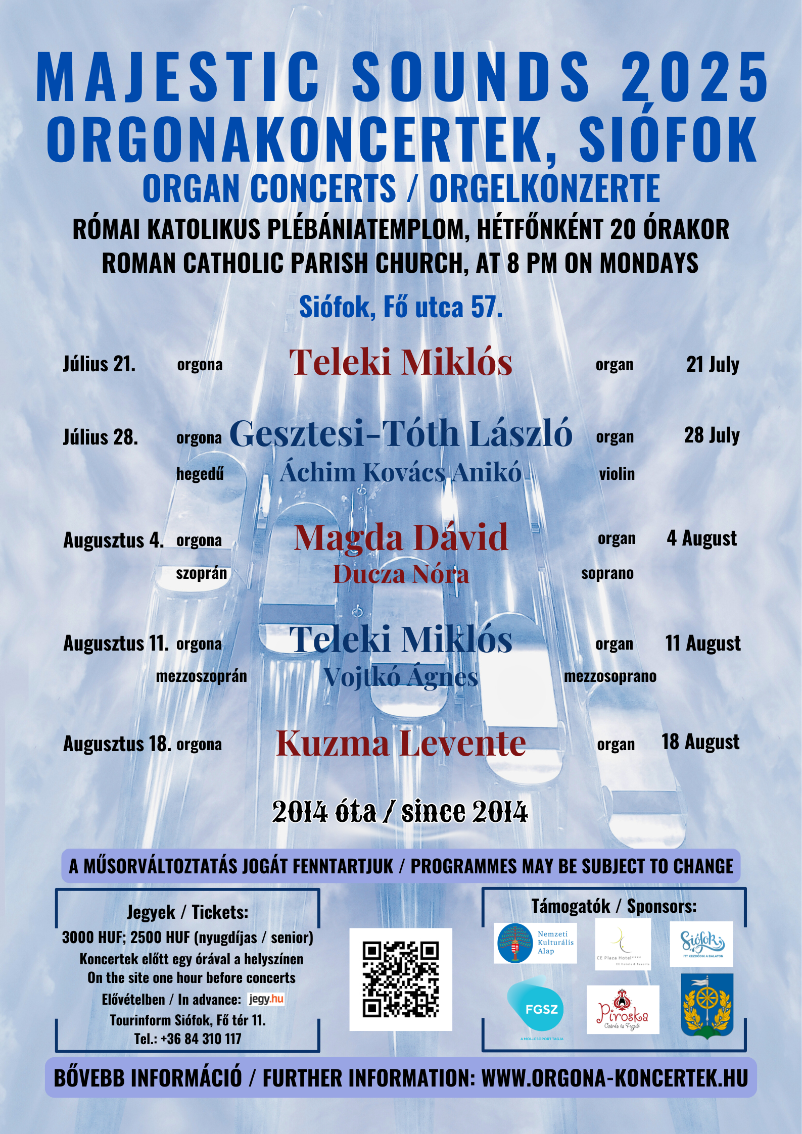 Majestic Sounds Orgonakonzerte 2025