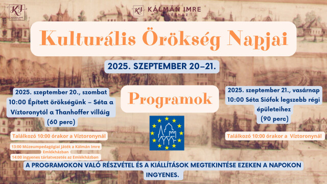 Kulturális Örökség Napjai 2025