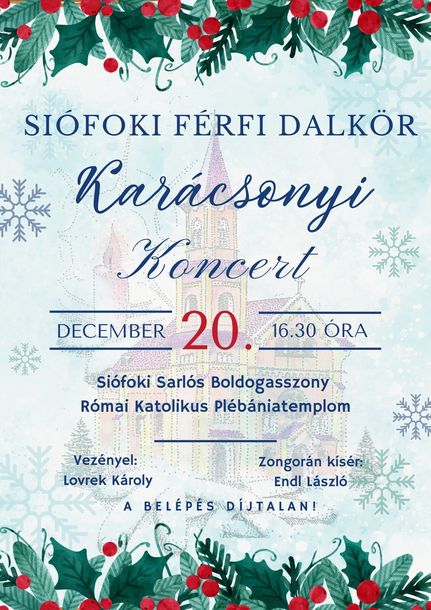Siófoki Férfi Dalkör karácsonyi koncert