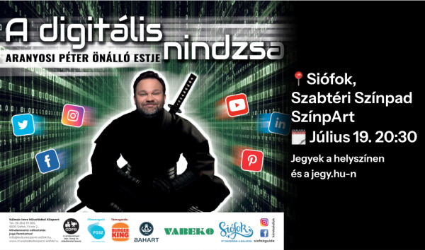 Aranyosi Péter önálló estje – A digitális nindzsa