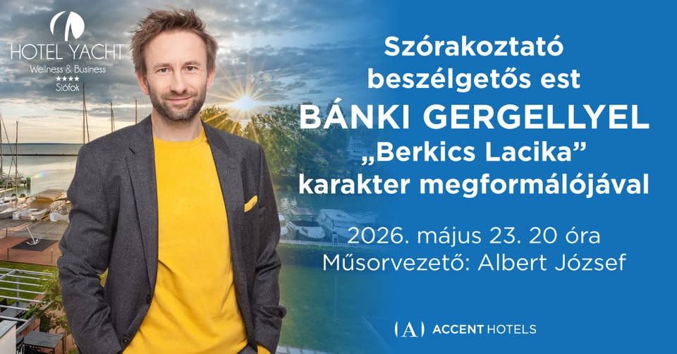 Bánki Gergely Siófokra érkezik - A "Mi kis falunk" színészével találkozhatsz!