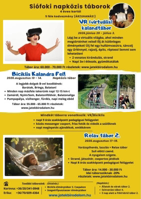Siófoki napközis táborok - Relax 2. napközis tábor