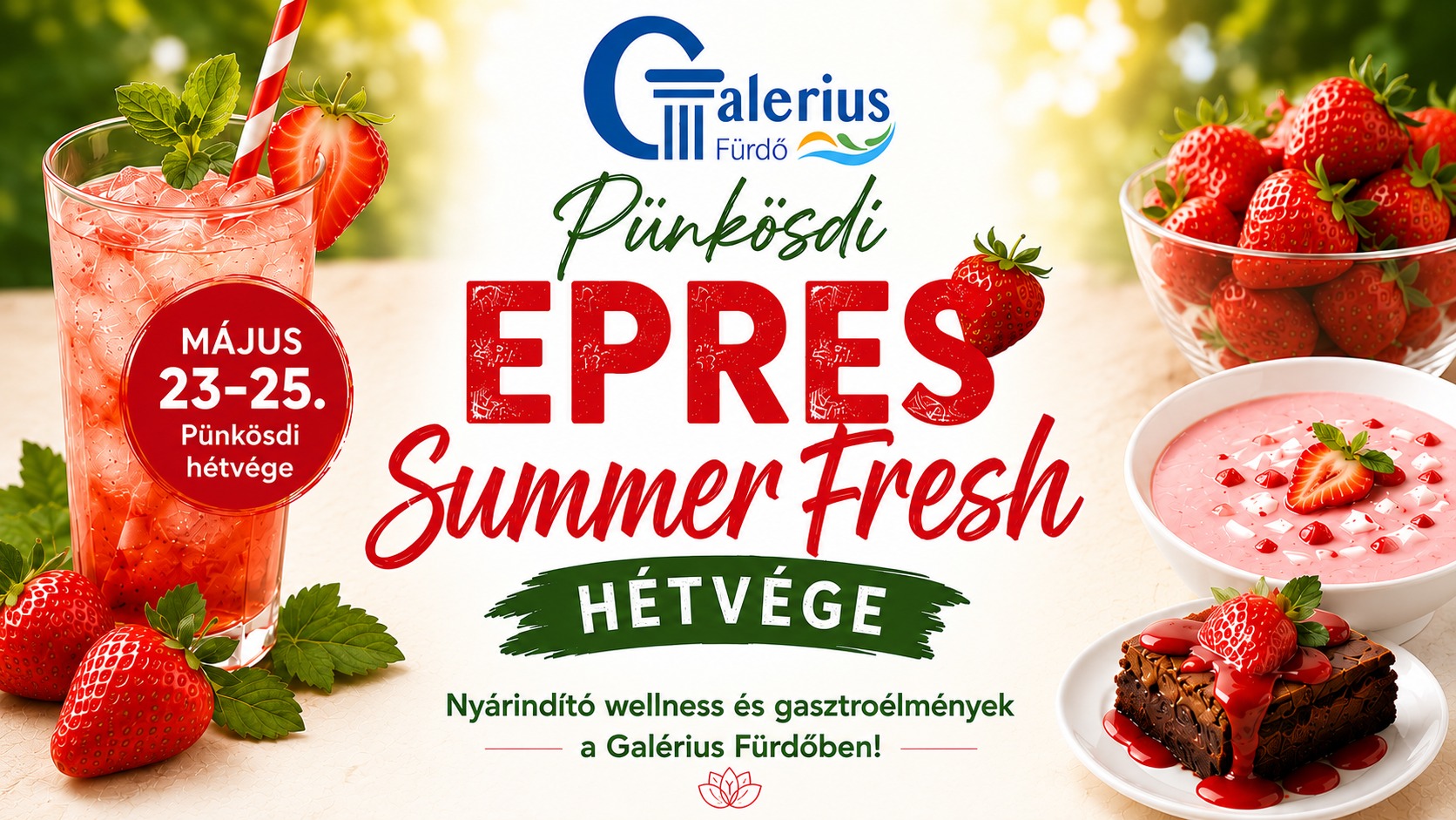 PÜNKÖSDI EPRES SUMMER FRESH HÉTVÉGE A GALERIUS FÜRDŐBEN