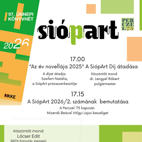 SiópArt 2026/2. lapszámának bemutatója: Perczel ’75