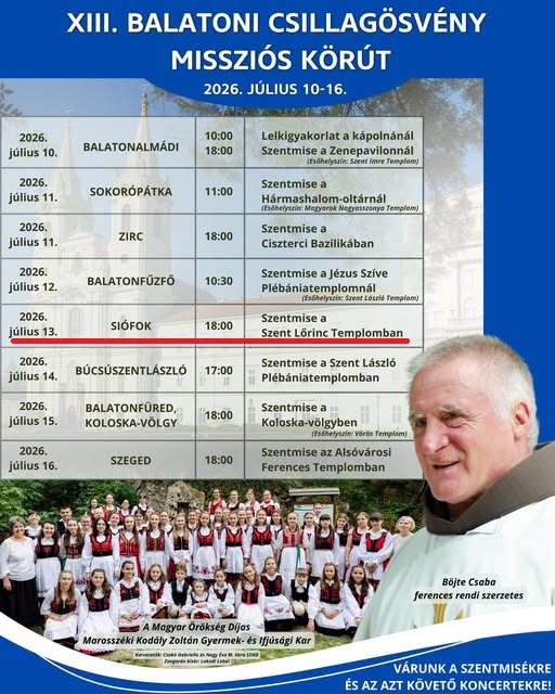 XIII. Balatoni Csillagösvény Missziós Körút