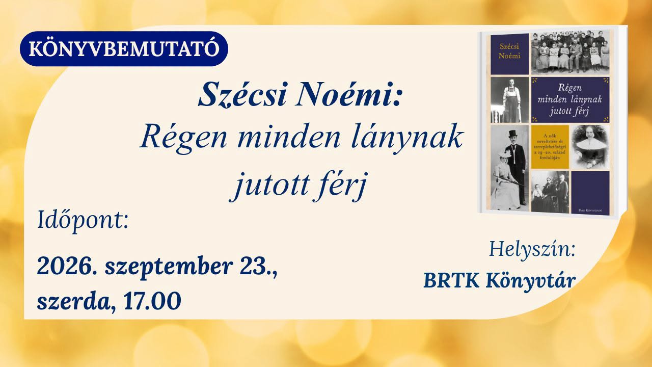 Szécsi Noémi: Régen minden lánynak jutott férj - könyvbemutató