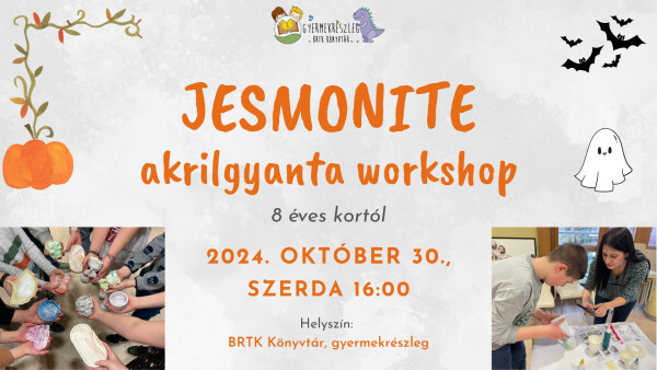 Jesmonite akrilgyanta workshop - Halloween témában