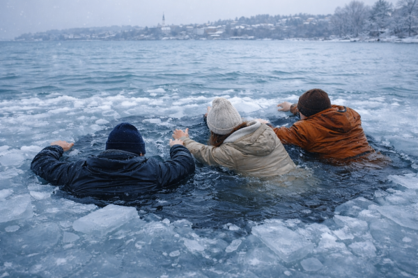 A Balaton jege nem alkalmas sportolásra, életveszélyes!