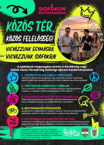 Kampány indul Siófokon a felelős szórakozásért és a kulturált közterülethasználatért!