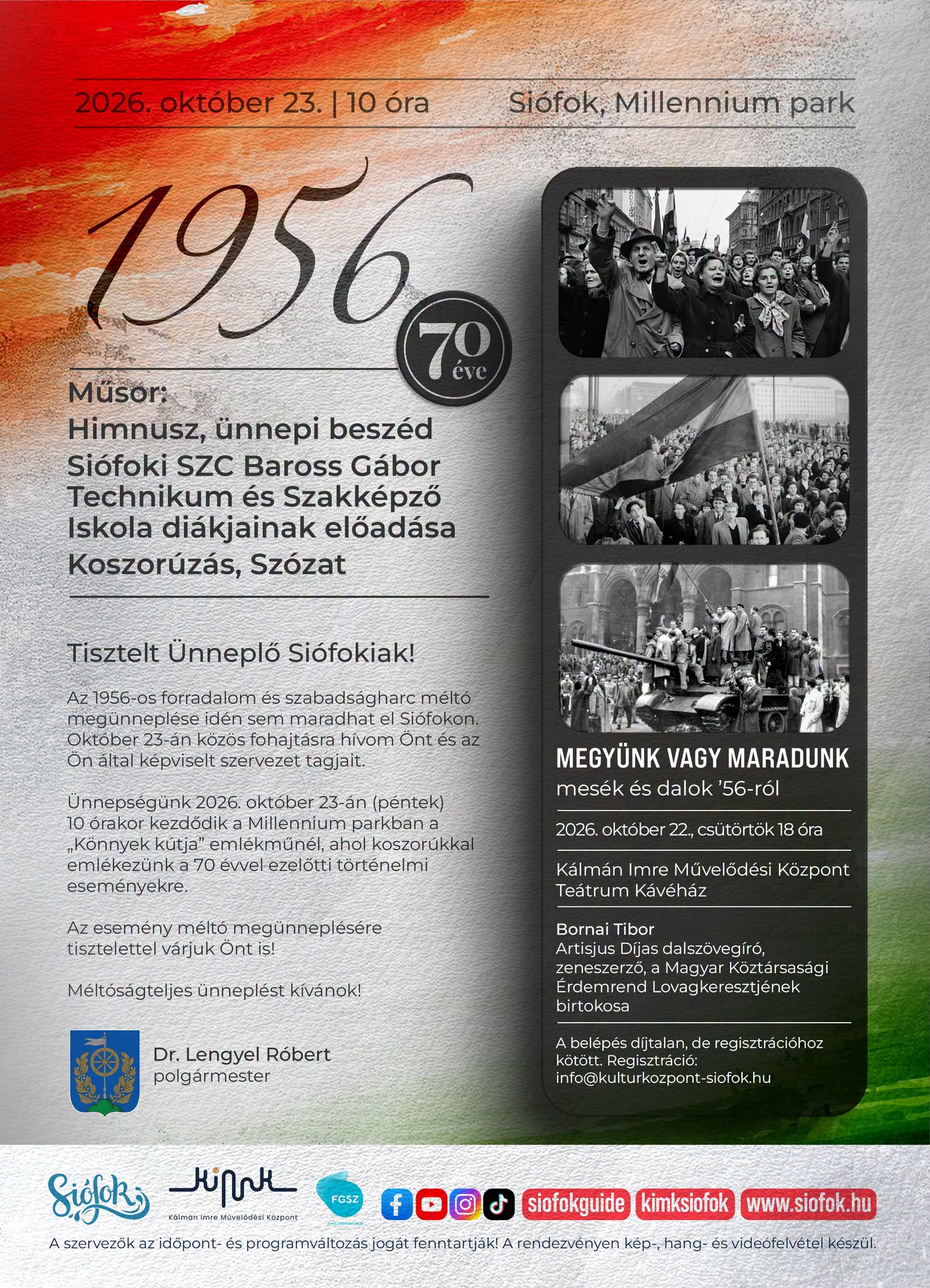 Emlékezzünk együtt az 1956-os forradalom és szabadságharc hőseire!